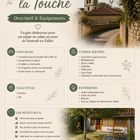 Дом отдыха Le Clos De La Touche Nanteuil-en-Vallee